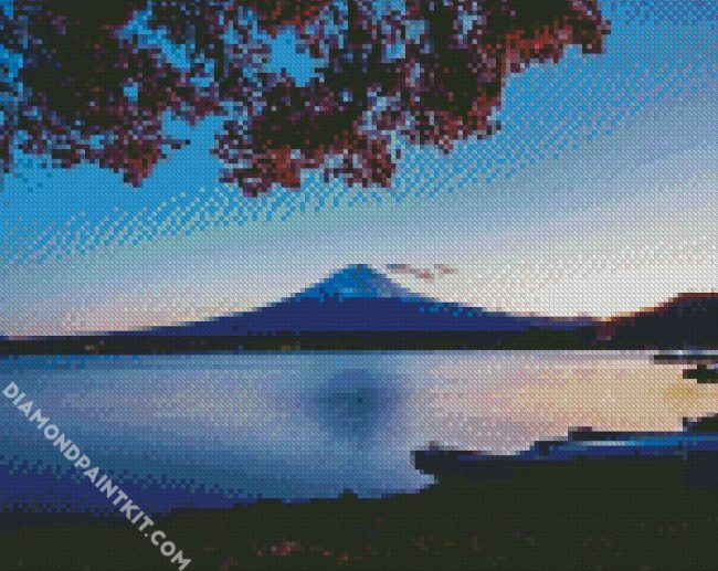 Mt Fuji Sundown diamond painting