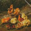 Nine Chicks diamond painting