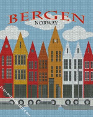 Norway Bergen Poster diamond painting