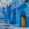 Old Blue Houses Chefchaouen diamond painting