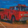 Old Fire Truck diamond painting