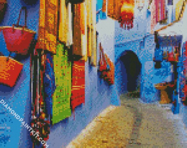 Old Medina Chefchaouen diamond painting