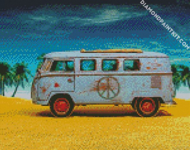 Old Volkswagen Combi diamond painting