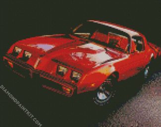 Orange Firebird Car diamond painting