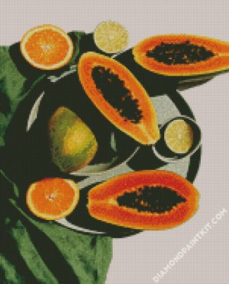 Papaya And Citrus Orange diamond painting