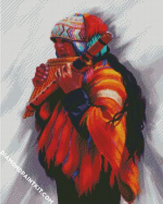 Peruvian Flute Player diamond painting