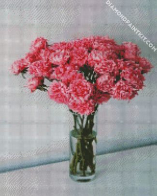 Pink Carnation Vase diamond painting