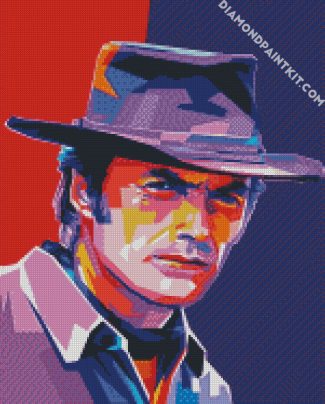 Pop Art Clint Eastwood diamond painting