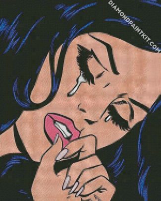 Pop Art Girl Crying diamond painting