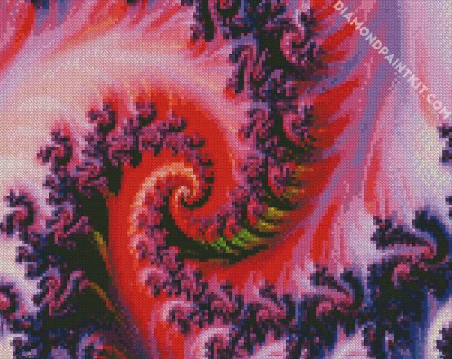 Purple Pink Fractal diamond painting