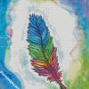 Rainbow Feather diamond painting