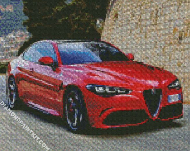 Red Alfa Romeo diamond painting