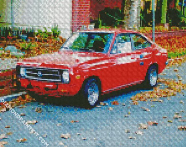 Red Classic Datsun diamond painting