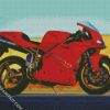 Red Ducati Motor diamond painting