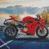 Red Ducati Motorcycle diamond painting