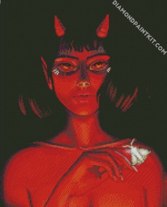 Red Evil Girl diamond painting