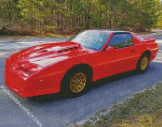 Red Firebird Car diamond painting