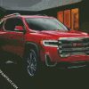 Red GMC Car diamond painting