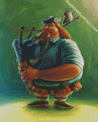 Scotish Bagpipe Player diamond painting