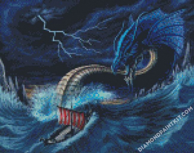 Serpent Jormungandr diamond painting