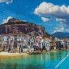 Sicily Cefalu City diamond painting