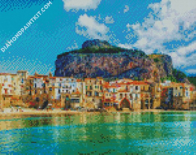 Sicily Cefalu Italy diamond painting