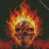 Skull Head Flame diamond painting