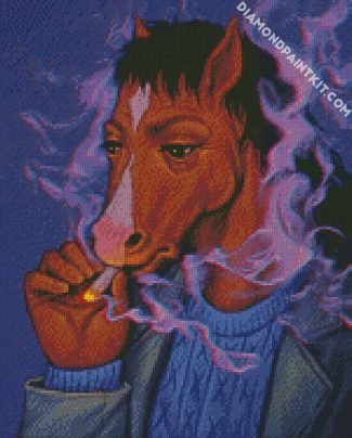 Smoking Bojack Horseman diamond painting