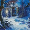 Snowy Cemetery diamond painting