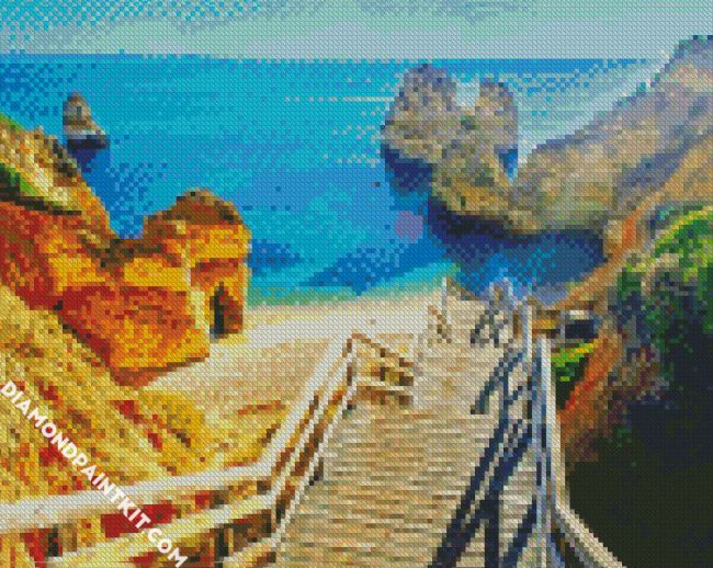 Stairway Faro Portugal diamond painting