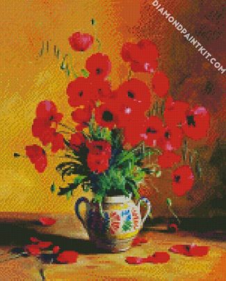 Still Life Coquelicot Poppies diamond painting