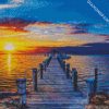 Sundown Sea Dock diamond painting