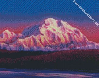 Sunset Denali Mountain diamond painting