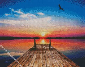 Sunset Dock diamond painting