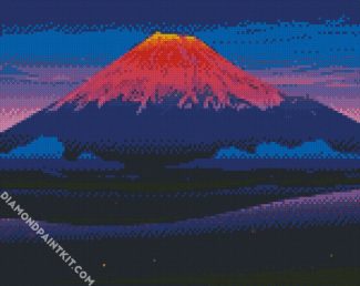 Sunset Fuji diamond painting