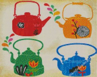 Tea Kettles diamond painting