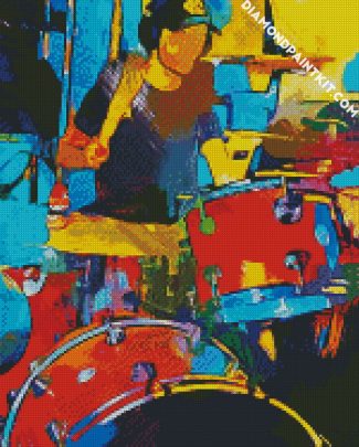 The Abstract Drummer diamond painting