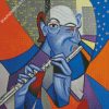 The Abstract Flutist diamond painting