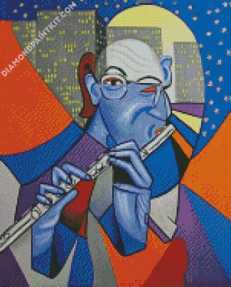 The Abstract Flutist diamond painting