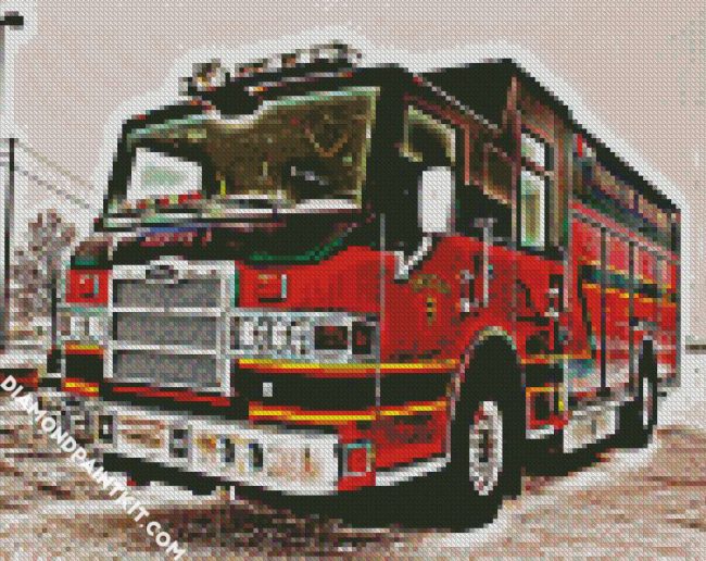 The Fire Truck diamond painting