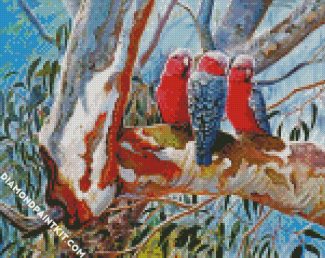 The Gala Cockatoo Birds diamond painting