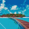 Tropical Caribbean Island diamond painting