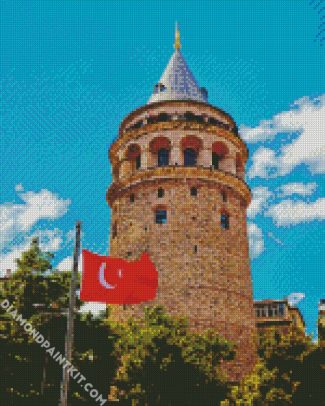 Turkey Galata Tower Monument diamond painting