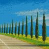 Tuscany Italian Cypress Trees diamond painting