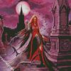 Vampire Witch In Cemetery diamond painting