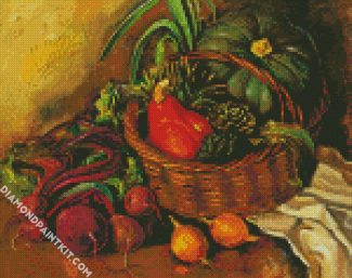 Vegetables Basket Still Life diamond painting