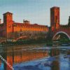 Verona Castelvecchio Bridge diamond painting