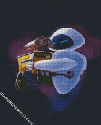 Wall E And Eve Hugging diamond painting