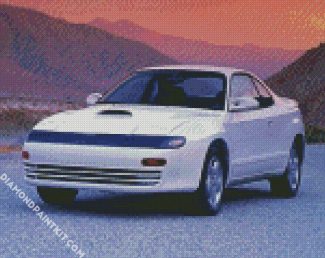 White Celica Car diamond painting