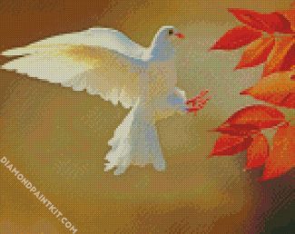 White Dove diamond painting